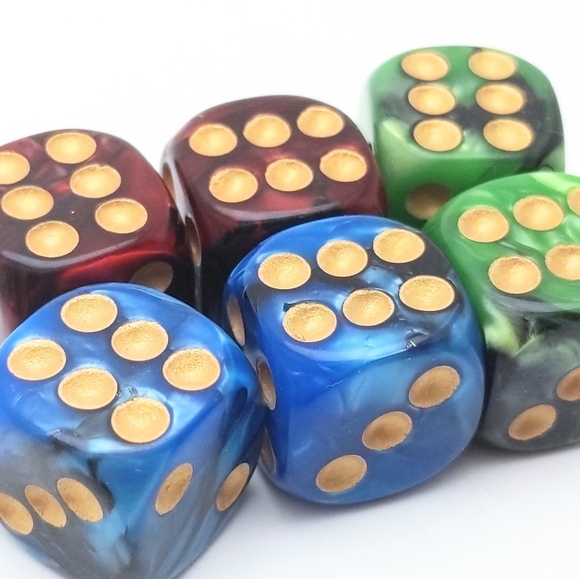 Jewel Tone Dice Fridge Magnets - Picture 5 of 5